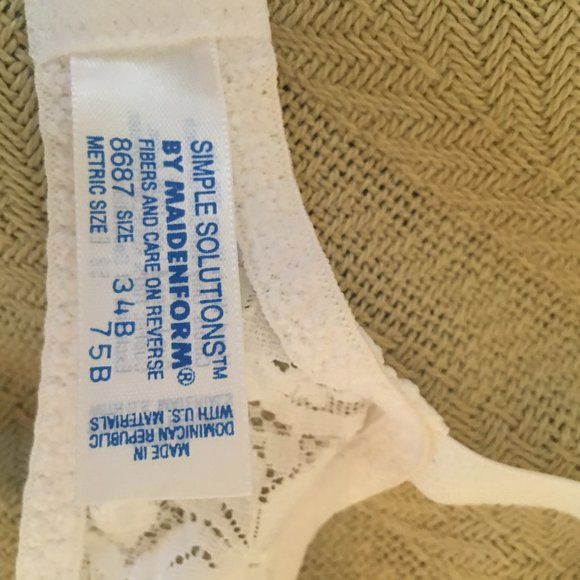 Maidenform White Lace Lightly Lined Demi Bra - New - Picture 3 of 7